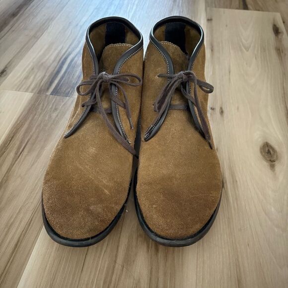 Bacco Bucci Mens Chukka Boots Size 11 Brown Suede Classic Lace-Up Versatile - Picture 2 of 7